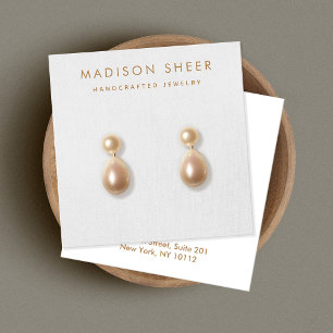 Simple, Light Gray, Modern  Earring Display Card