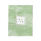 Simple Light Green Subtle Marble Modern Monogram