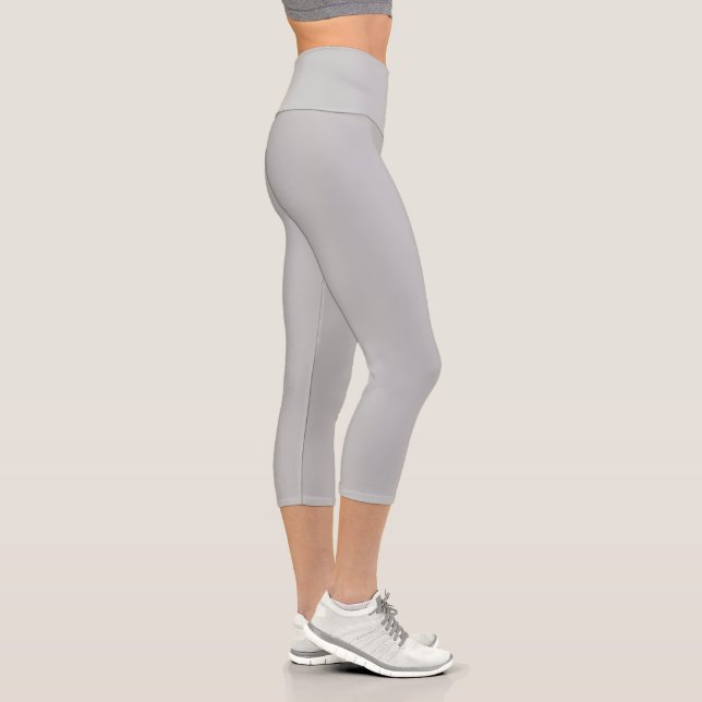 Simple Light Grey Authority®  Capri Leggings (Right)