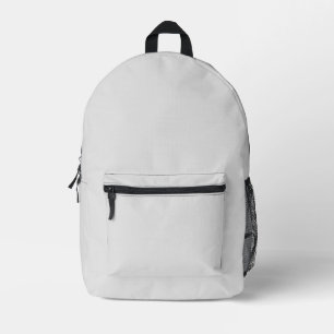 Simple Light Grey Backpacks Printed Backpack