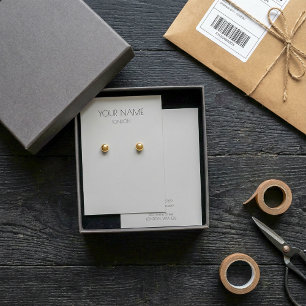 Simple light grey earring display card