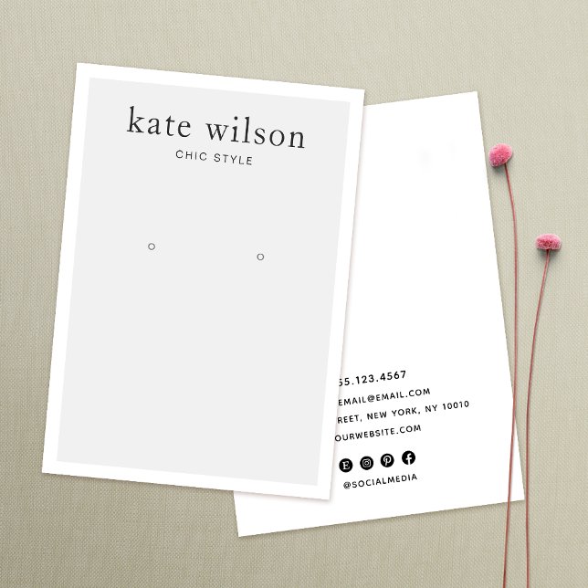 Simple Light Grey Earring Display Card (Creator Uploaded)