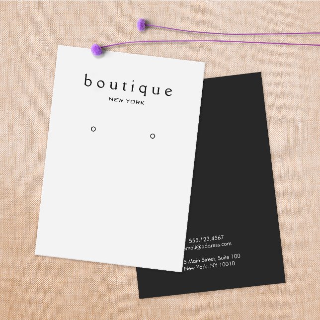 Simple Light Grey Grey  Earring Display Card (Creator Uploaded)