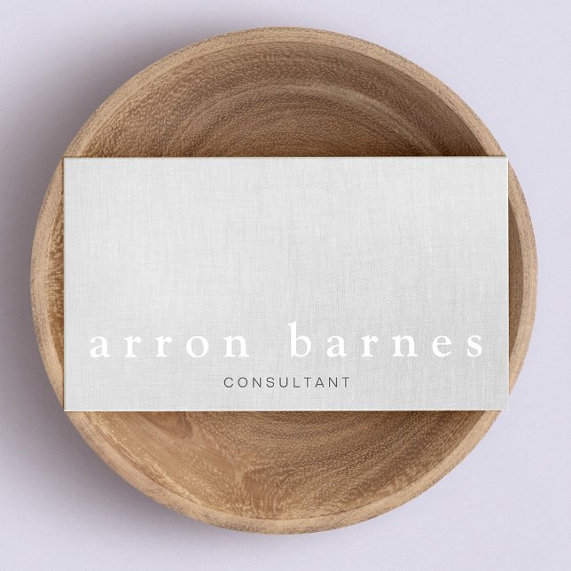 Simple Light Grey Modern Minimalist Designer Business Card (Creator Uploaded)