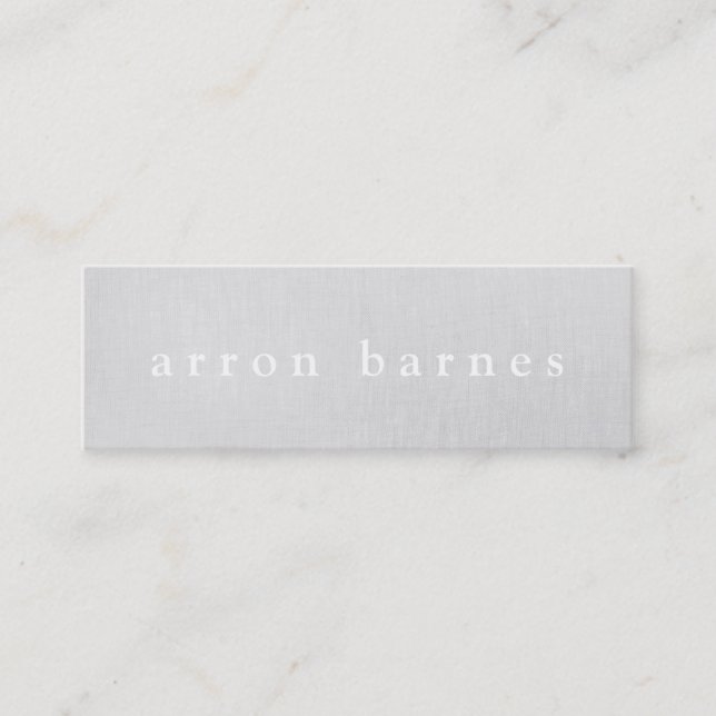 Simple Light GrEy Modern Minimalist Designer Mini Business Card (Front)