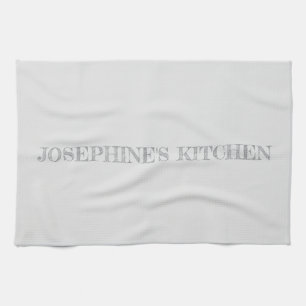 Simple Light Grey Personalized Modern Chic Tea Towel