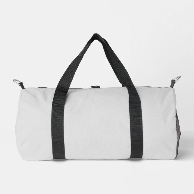 Simple Light Grey Small Duffel Bag Printed D.Bags (Front)
