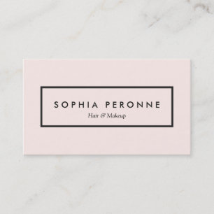 Simple Light Pink Aesthetician and Makeup Artist Business Card