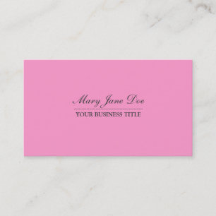 Simple Light Pink Business Card