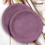 Simple Light Purple Colour Editable Watercolor Paper Plate<br><div class="desc">Watercolor in Light Purple Colour Editable Wedding Paper Plates. You can change the background to any colour to match your theme! This modern wedding design has a beautiful watercolor texture, and rich colours that are perfect for any season. Shown in the Light Purple colorway, the ethereal watercolor wedding collection is...</div>