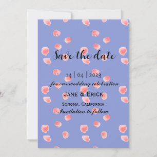 Simple Light Purple Pink Rose Petals  Save The Date