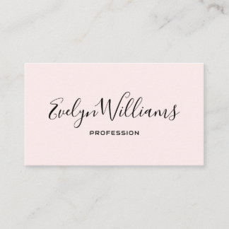 Simple Light Rose Business Card