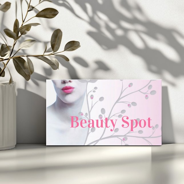Simple Light Woman Beauty Salon Card (Perfect for business)