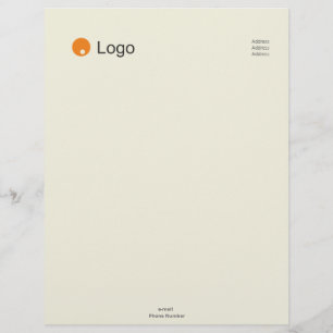 Simple Light Yellow Corporate Custom Letterhead