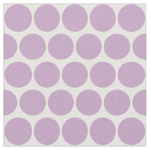 Simple Lilac Circles Pattern on White Fabric