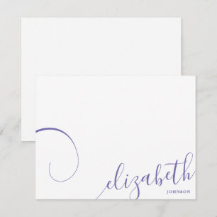 Simple Lilac Romantic Calligraphy Card