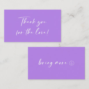 Simple lilac Thank you card
