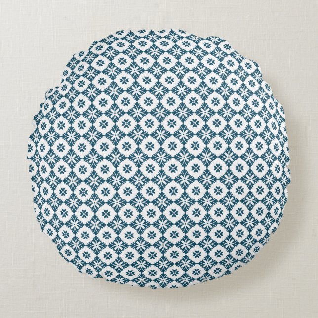 Simple lily pattern round cushion (Front)