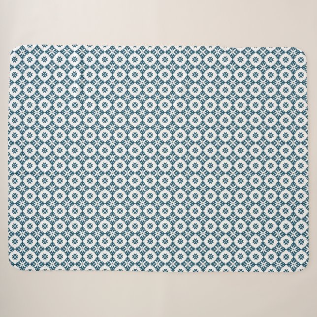 Simple lily pattern sherpa blanket (Front (Horizontal))