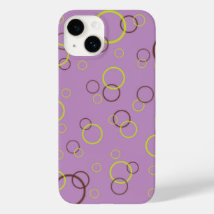 Simple Lime Brown circles Purple Violet Pattern Case-Mate iPhone 14 Case