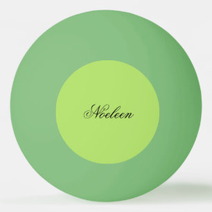Simple lime colour custom name ping pong ball
