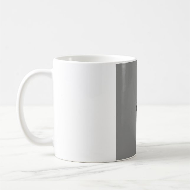 Simple Line Art Moon Phase Mug - Monochrome Black  (Left)
