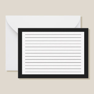 Simple Line Ruled Index Study Card