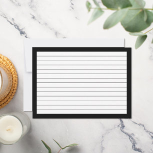 Simple Line Ruled Index Study Card
