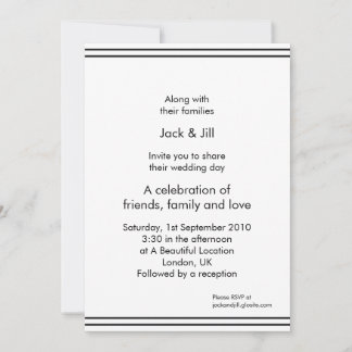Simple line (white) 5x7 invitation