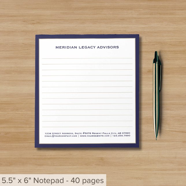Simple Lined Business Notepad (Creator Uploaded)
