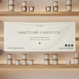 Simple Linen Business Event Display Marketing Banner