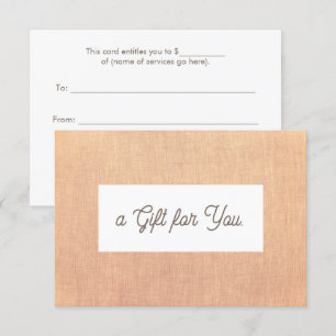Simple Linen (image) Gift Certificate