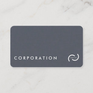 Simple linen texture business cards. White back. Card