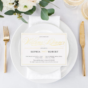 Simple Lines Calligraphy Elegant Welcome Dinner