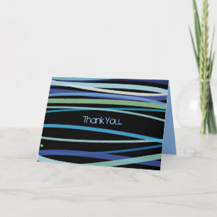 Simple Lines Matching Thank You Greeting Card