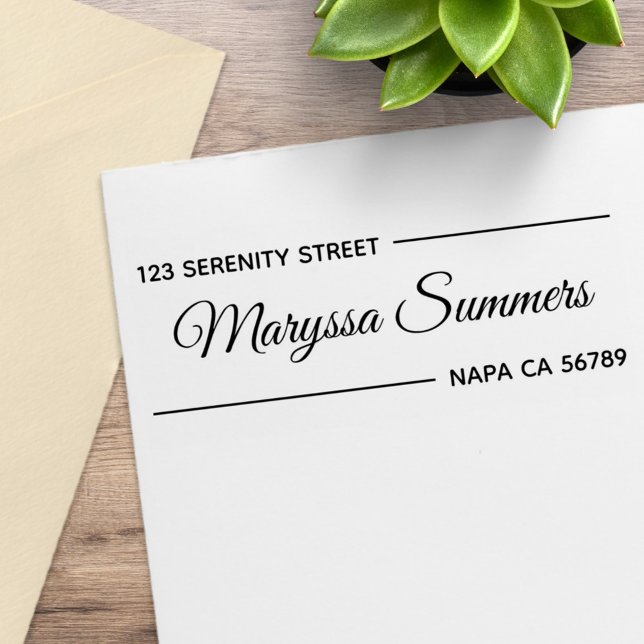 Simple Lines Return Address Rubber Stamp (Creator Uploaded)