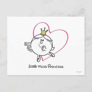 Simple Little Miss Princess Pink Heart Postcard