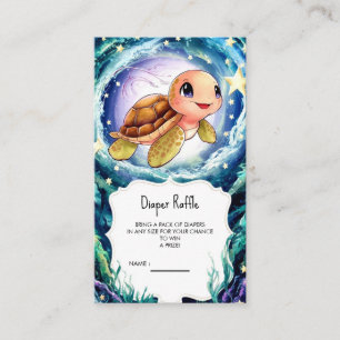 Simple Little Turtle Baby Shower Enclosure Card