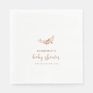 Simple Little Wildflower Boho Baby Shower Napkin