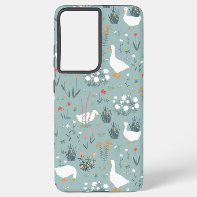 Simple Living Cute Goose Pattern  Samsung Galaxy S21 Ultra Case (Back)