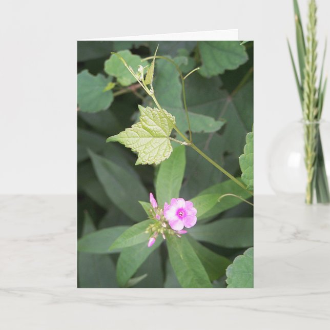 Simple Living ... Isn't Simple Flower Quote Card (Front)