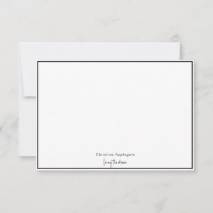 Simple Living the Dream Custom Name Thank You Card