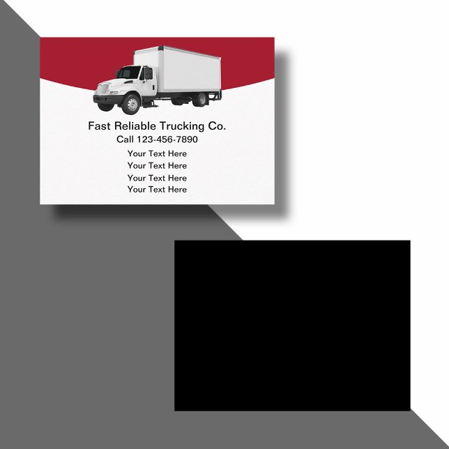 Simple Local Trucking Service Business Cards (Creator Uploaded)