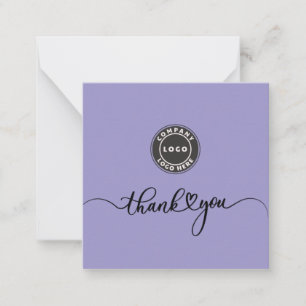 Simple Logo and Business Owner Thank You Card