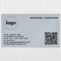 Simple Logo and QR Code Powder Blue