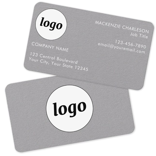 Simple Logo and Text Business Card (Logo and custom text business cards)