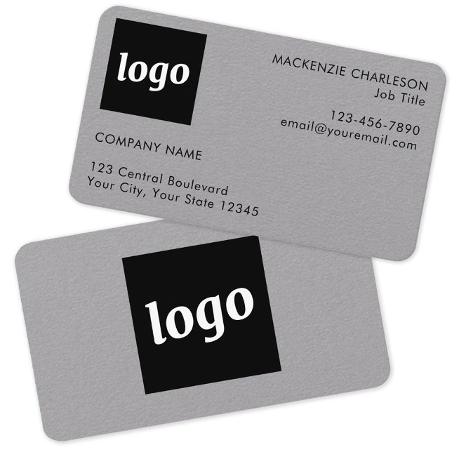 Simple Logo and Text Business Card (Logo and custom text business card)