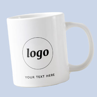 Simple Logo and Text Business Large Coffee Mug