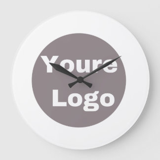 Simple Logo and Text Business personallze Large Clock