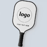 Simple Logo and Text Business Pickleball Paddle<br><div class="desc">Simple logo and custom text for your business.  Replace the logo and text with your own to customise.  Use them yourself,  give them to your employees and co-workers,  sell them to customers and clients or give them away as promotional material to inspire customer loyalty.</div>